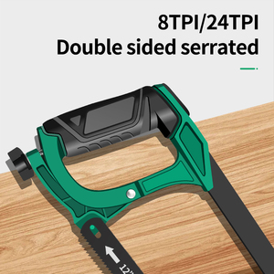Potente sierra de mano multifuncional para el hogar, pequeño Marco de sierra para metales de aleación de aluminio para carpintería, artefacto de madera cortada - Product Image 6