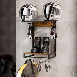 Soporte de caja de casco de seguridad de fútbol para bicicleta, soporte de gancho para casco doble, soporte de montaje en pared