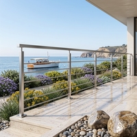 Barre de balustrade moderne en acier inoxydable pour intérieur et extérieur