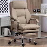 Chaise de bureau confortable en cuir rembourré, chaise de direction ergonomique de luxe, chaises de conférence et d'événements