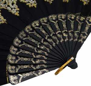 พัดพับสเปนแบบย้อนยุค QM ขายส่ง พัดพลาสติกลายลูกไม้ดอกไม้ พับได้ - Product Image 4