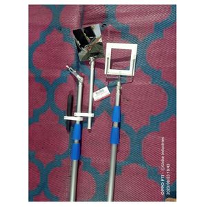 Barra de extensión ligera de 1 pie para hisopo microbiológico con espejo y plantilla para monitoreo de higiene de superficies - Product Image 1