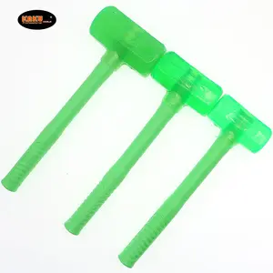 KAKU Transparent Green Plastic Handle Round Tile Floor Decoration Rubber Mallet Hammer