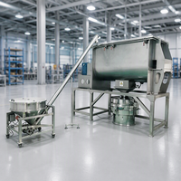 Mélangeur à ruban en acier inoxydable de qualité alimentaire, capacité 500L, moteur servo, machine de mélange multifonctionnelle pour poudres sèches (détergent, savon)