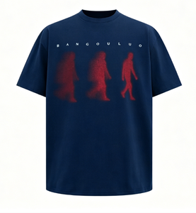 Men's Vintage Oversized T-Shirt, Back Letter <strong>Quote</strong> &amp; Red Figure Graphic Print, Y2K Streetwear Casual Loose Short Sleeve Tee - Product Image 4