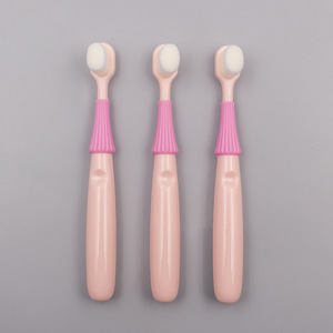 Children Toothbrush Soft Silicone Bristles With Tongue <b>Scraper</b> For Sensitive Kids Home Use - Product Image 1