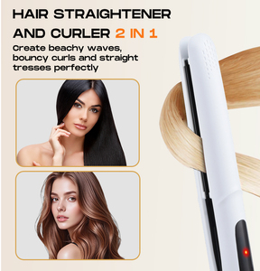 مكواة شعر احترافية بتقنية PTC وأيونات سالبة مع شاشة LCD، أداة تصفيف ساخنة، مكواة مسطحة كبيرة سريعة التسخين - Product Image 4