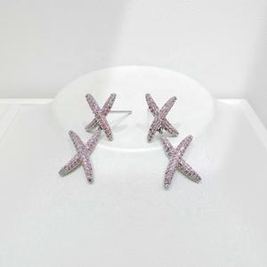 Precio de fábrica, pendientes de plata de ley 925 con diseño geométrico de flor, estrella infantil única, circonita rosa 3A, pendientes de tuerca para mujer 2026 - Product Image 2