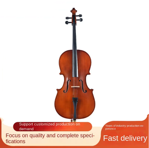 Cello d'étude léger pour <span class=keywords><strong>adulte</strong></span> débutant, avec table en épicéa brésilien, touche en ébène et dos en érable - Product Image 5