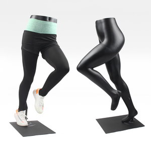 Fiberglass Black Half Lower Body Running Female Leg Pants <strong>Mannequin</strong> <strong>Torso</strong> for Sweatpants Trousers Display - Product Image 1
