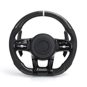 Tùy chỉnh volante bóng đen carbon chỉ đạo Wheel cho Mercedes Benz w204 W205 w207 W211 W212 W213 w221 W222 GLS CLS C63 AMG GT