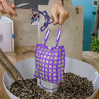 Sac à foin en polyester à ouverture ultra-lente personnalisé pour chevaux, 50x20x40cm, 90% moins de gaspillage de foin, temps de pâturage prolongé, EHB-FDB-001