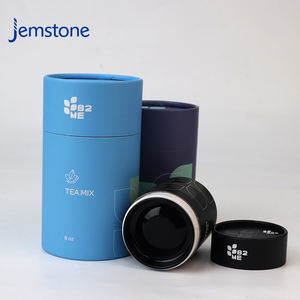 Boîte cylindrique en carton kraft biodégradable de qualité alimentaire avec couvercle métallique hermétique pour café et thé en vrac, emballage personnalisé en tube de papier - Product Image 5