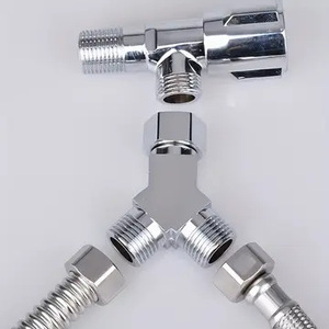 <span class=keywords><strong>Robinet</strong></span> de <span class=keywords><strong>machine</strong></span> à <span class=keywords><strong>laver</strong></span> en cuivre, adaptateur un-en-deux, double entrée-double sortie, design moderne et simple <span class=keywords><strong>pour</strong></span> la cuisine et la salle de bain - Product Image 2