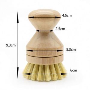 Wholesale Detachable Bamboo Handle Sisal Dishwashing <b>Brush</b> for Kitchen - Product Image 2