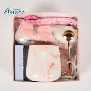 Wholesale Multiple Used Delicate Festival Gift Item Souvenirs Marble Drinkware Coffee Tea Cup Ceramic Mug For Wedding Gift
