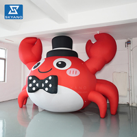 Modelo de Cangrejo Inflable Gigante Personalizado, Mascota de Animal Marino Inflable para Decoración de Eventos al Aire Libre y Publicidad