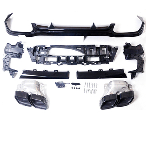 Venta caliente Ajuste de alta calidad para Mercedes Benz 2016 + 2017 Sport renovado E53 E63 parachoques trasero envolvente y escape tailthroat - Product Image 4