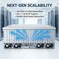 Servidor GPU para IA y Clúster de Entrenamiento G7466 X6 4U para Montaje en Rack, Soporta 10 Tarjetas GPU de Doble Ancho, 16 Ranuras PCIe 5.0, 32 DDR5 5600 LLM