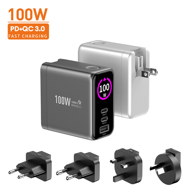 Trending Products New Arrivals 100W PD3.0 Charger AI-Powered 2C1A USB-C Charger for Travel Business Electronics