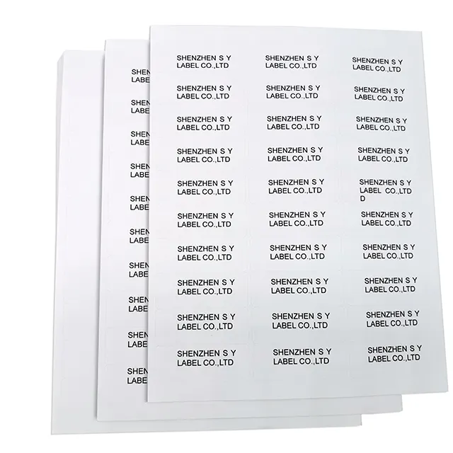 Wholesale Clear Print A4 Inkjet/Lazer Printers Label 215.9mmX279.4mm Paper Sticker