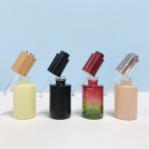 Flacon de sérum personnalisé pour soins de la peau 30ml 1oz en verre coloré à épaule plate avec compte-gouttes à pression pour huiles essentielles - Product Image 5