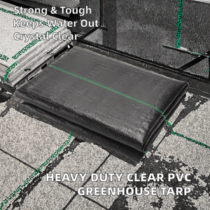 <span class=keywords><strong>Bâche</strong></span> PVC transparente robuste 380 g/m² pour serre, imperméable et découpable - Product Image 2