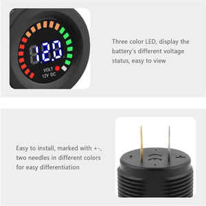 Led Pin điện áp Meter không thấm nước DC 12V kỹ thuật số vôn kế phổ Car Marine thuyền <span class=keywords><strong>Tester</strong></span> - Product Image 4