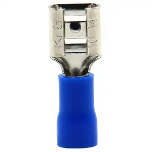 1/4" Female Quick Disconnects Vinyl Insulated Spade Wire Connector Electrical Crimp Terminal 12-10 AWG Yellow