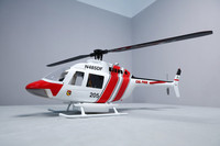 Helicóptero Roban RC Tamaño 470, Versión B206 RTF, Rojo y Blanco, Modelo Cal FIRE, GPS, Retorno Automático, Juguetes para Adultos