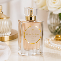 Étiquettes de parfum rondes transparentes personnalisées de luxe, autocollantes en PET, résistantes à l'eau, avec dorure à chaud, en rouleau, pour flacons de parfum