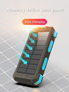 Banca di energia solare banche <span class=keywords><strong>20000</strong></span> mah caricabatterie per telefono impermeabile a LED <span class=keywords><strong>20000</strong></span> mah 2 <span class=keywords><strong>Powerbank</strong></span> USB per bussola esterna Cargador - Product Image 5