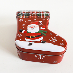 Boîtes En Métal De Noël - Boîte à Biscuits Et Bonbons Avec Couvercle - Décoration Festive & Emballage Cadeau