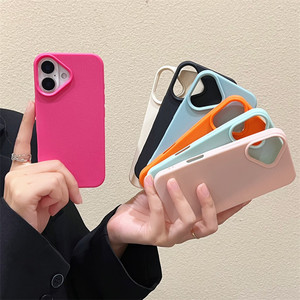 Funda para Teléfono Apple 17 Pro Max con Patrón de Litchi en Color Sólido, Funda Suave para iPhone 16, Textura de Cuero para 15 Pro, 14 Pro - Product Image 1