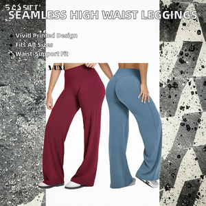 PASUXI OEM Leggings de sport pour femme, taille haute, sans couture, en Spandex/Nylon, moulants, tendance, avec effet froncé, pour le yoga et l'entraînement - Product Image 2