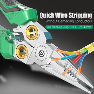 Batería de litio de acero inoxidable multifunción electricista alicates Pelacables herramienta de mano duradera profesional para bricolaje - Product Image 4