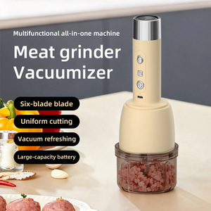 Picadora de Carne con Vacío, Seis Cuchillas de Corte Uniforme, Batería de Gran Capacidad, Portátil para Uso en la Cocina - Product Image 1
