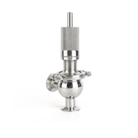 Katup Pengaman Manual Longding Sanitary Stainless Steel 304/316L Food Grade Clamp Relief Valve