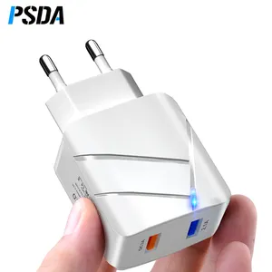 PSDA EU/US Plug USB Charger 2.1A Quik Charge 3.0 Mobile Phone Charger For iPhone 11 Samsung Xiaomi 4 Port 28W Fast Wall Chargers