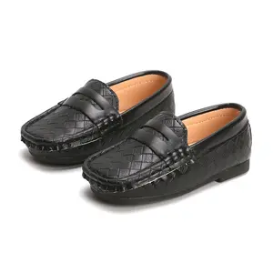 2020 Nieuwe Kinderen Leren Schoenen Zachte Zool Loafer Schoenen Britse Stijl Platte Casual Schoenen