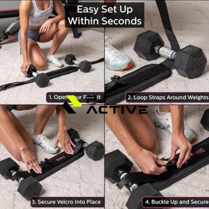 PINJIAN Almohadilla Ajustable para Ejercicios de Empuje de Cadera y Fitness, con Soporte para Mancuernas y Pesas Rusas, Cinturón para Puente de Cadera, para Entrenamiento con Peso Libre - Product Image 2