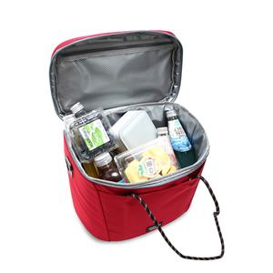 Sac isotherme personnalisé en polyester imperméable, nouveau design 2025, pour pique-nique, avec compartiment à vin en néoprène et glacière intégrée - Product Image 2