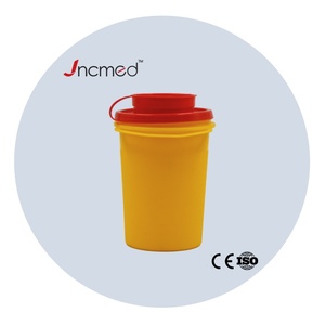 0.7L xách tay dùng một lần Vòng màu đỏ vàng Biohazard sắc nét container - Product Image 2