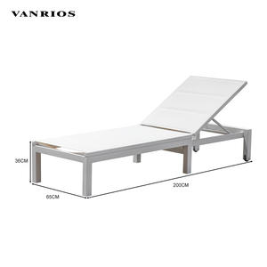 Chaise longue de <span class=keywords><strong>piscine</strong></span> VANRIOS MB4108, en aluminium, de luxe, empilable, pour la plage, la <span class=keywords><strong>piscine</strong></span>, le jardin, le patio, en plein air - Product Image 2