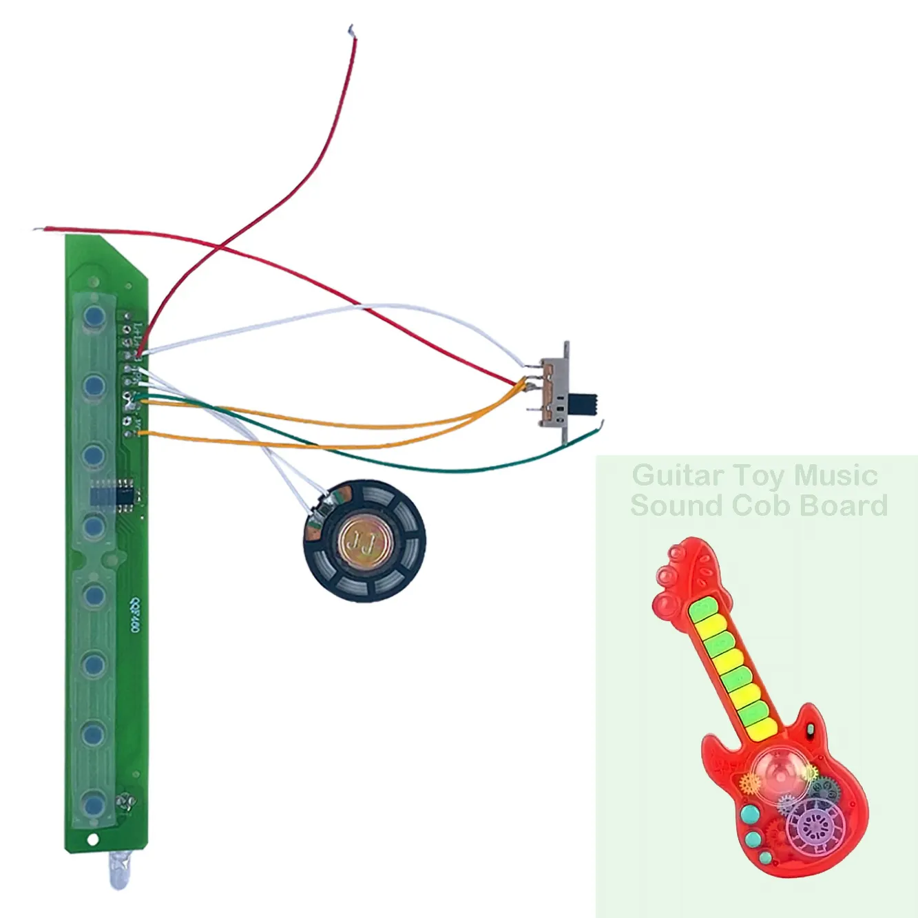 QQF X guitarra juguete música sonido COB Board PCB y PCBA para instrumentos musicales de juguete divertidos juguetes con sonido musical
