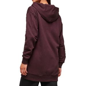 Sweat-shirts longs pour femmes, 100% coton pur, pour le printemps, l'automne et l'hiver, couleur unie, taille unique, fermeture éclair, style décontracté - Product Image 2