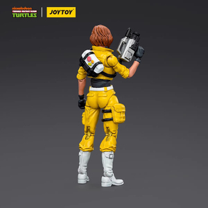 JOYTOY TMNT - April O'Neil, figurine articulée à l'échelle 1/18, modèle de collection, figurine miniature, accessoires de personnage, base - Product Image 3