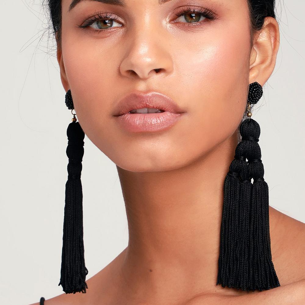 В наличии высококачественные серьги с кисточками, богемные серьги с бахромой, оптовая продажа разноцветных висячих сережек для женщин