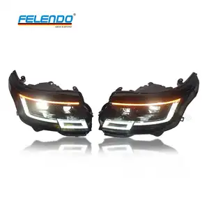 Felendo ไฟหน้ารถสำหรับเรโทรโรเวอร์รุ่น2013-2017 L405ดัดแปลง LED แบบปลั๊กแอนด์เพลย์ไฟหน้าสไตล์2023