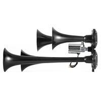 Nouveau Compresseur d'Air Portable 6L 12V pour Train, Kit Gonfleur de Pneus de Voiture 4x4 en Acier avec Jauge Analogique et Klaxon, Garantie 12 Mois